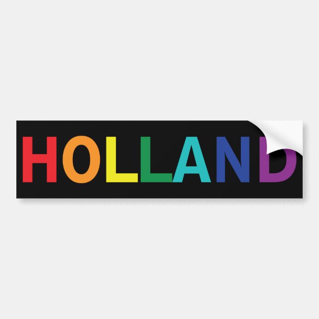 AUTOCOLLANT DE VOITURE HOLLAND RAINBOW (Devant)