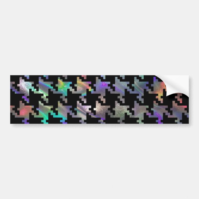Autocollant De Voiture hologram houndstooth (Devant)