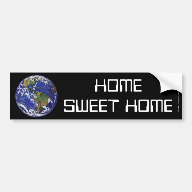 Autocollant De Voiture Home Sweet Home Sticker Earth Art Bumper (Devant)