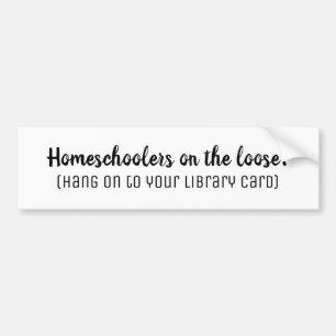 Autocollant De Voiture Homeschoolers sur l'autocollant de pare-chocs blan