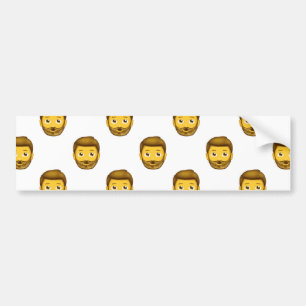 Autocollant De Voiture homme barbu émoji