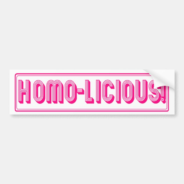 Autocollant De Voiture Homo-Licious (Devant)