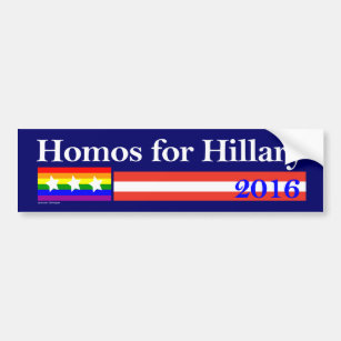 Autocollant De Voiture Homosexuels pour Hillary Clinton