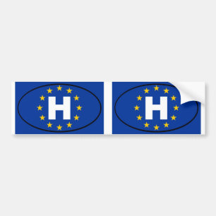 Autocollant De Voiture Hongrie - H - Ovale de l'Union européenne