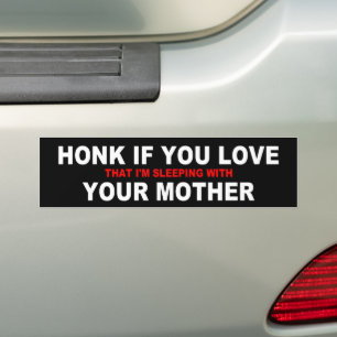 AUTOCOLLANT DE VOITURE HONK SI TU AIMES TA MÈRE