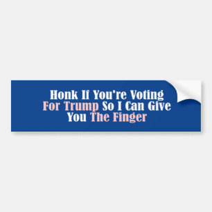 Autocollant De Voiture Honk si tu votes pour Trump