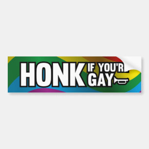 Autocollant De Voiture Honk Si vous êtes gay