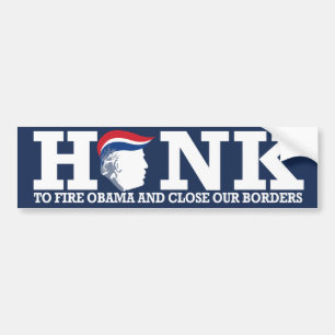 Autocollant De Voiture Honk to fire Obama - White ReTrumplican Design -.p
