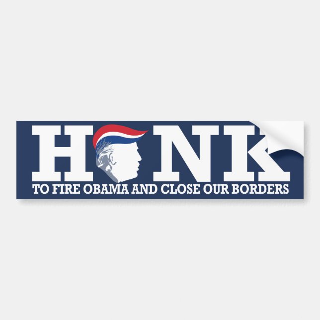 Autocollant De Voiture Honk to fire Obama - White ReTrumplican Design -.p (Devant)