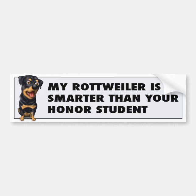 Autocollant De Voiture Honneur de rottweiler (Devant)