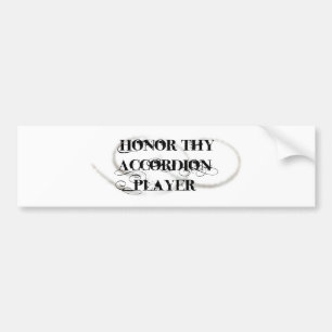 Autocollant De Voiture Honorez Thy joueur d'accordéon