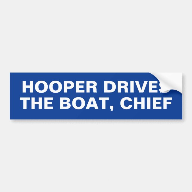 AUTOCOLLANT DE VOITURE HOOPER CONDUIT LE BATEAU, CHEF (Devant)