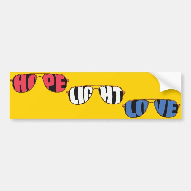 Autocollant De Voiture Hope Light Love Biden (Devant)