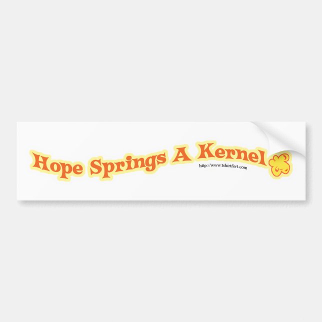 Autocollant De Voiture Hope Springs Eternal Kernel Saying (Devant)