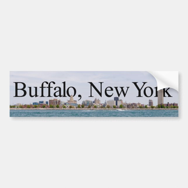 Autocollant De Voiture Horizon de Buffalo NY avec Buffalo dans (Devant)