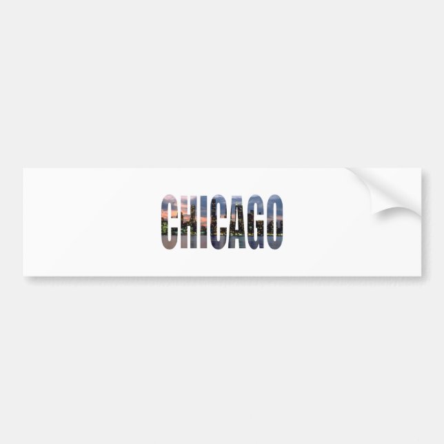 Autocollant De Voiture Horizon de Chicago (Devant)