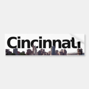 Autocollant De Voiture Horizon de Cincinnati avec Cincinnati dans le ciel