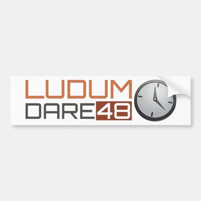 Autocollant De Voiture Horloge brillante de défi de Ludum (Devant)