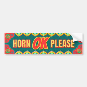 Autocollant De Voiture "Horn OK Please" Style Camion Desi