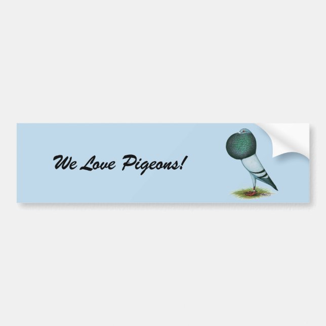 Autocollant De Voiture Horseman Pouter Blue (Devant)