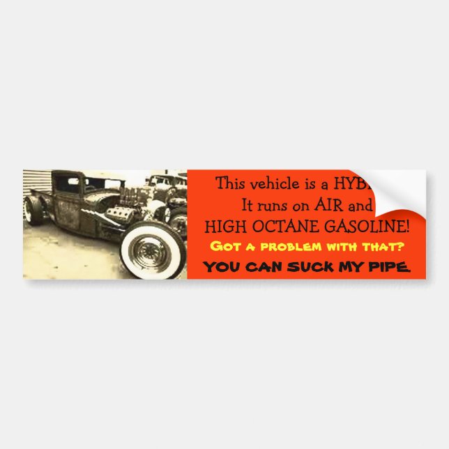 Autocollant De Voiture Hot rod hybride (Devant)