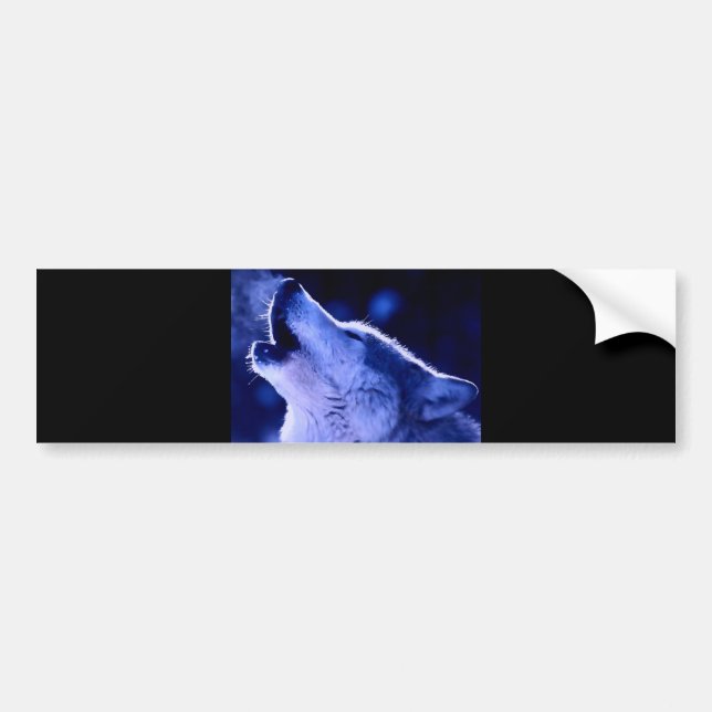 Autocollant De Voiture Howling Wolf (Devant)