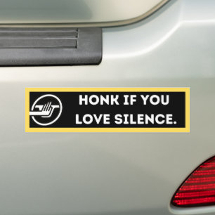 Autocollant De Voiture Humoristique Gras Silence Sécurité