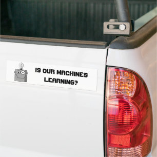 Autocollant De Voiture Humour de la technologie d'apprentissage automatiq
