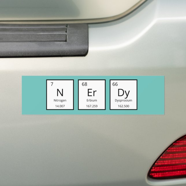 Autocollant De Voiture Humour de table périodique Nerdy | Funny Science P (En voiture)