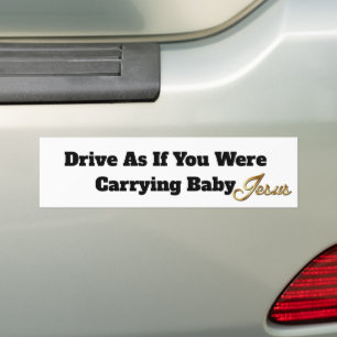 Autocollant De Voiture Humour sur Jésus bébé Religieux Drôle Christ