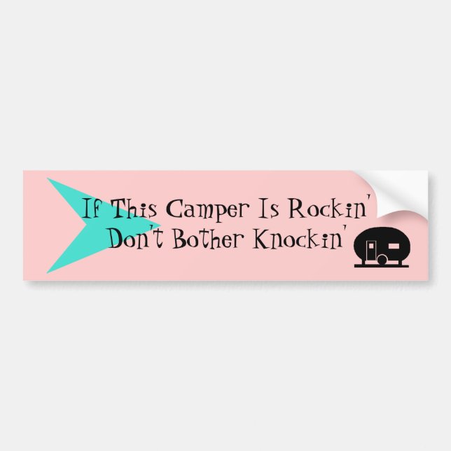 Autocollant De Voiture Humour vintage du campeur TTT d'amusement (Devant)
