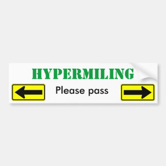 Autocollant De Voiture Hypermiling passent svp - customisé