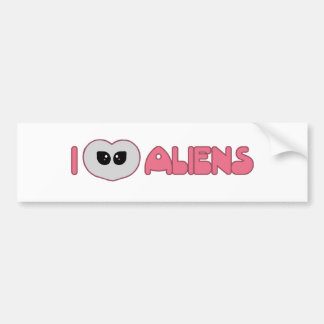 Autocollant De Voiture I adhésif pour pare-chocs d'aliens de coeur