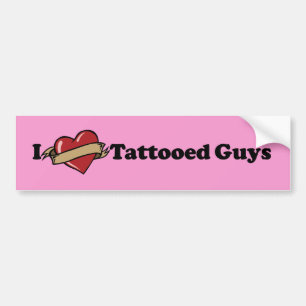 Autocollant De Voiture I adhésif pour pare-chocs rose tatoué de types d