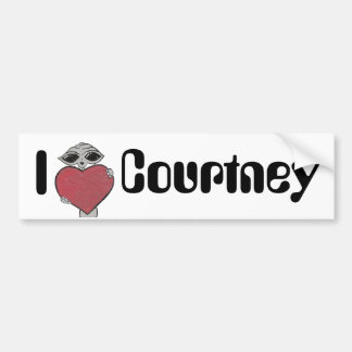 Autocollant De Voiture I alien de Courtney de coeur