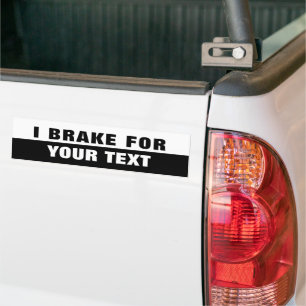 Autocollant De Voiture I Brake For "Folio Extra Bold" Black and White