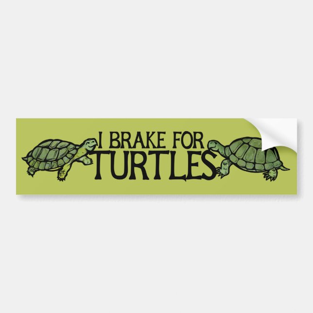 Autocollant De Voiture I Brake for Turtles (Devant)