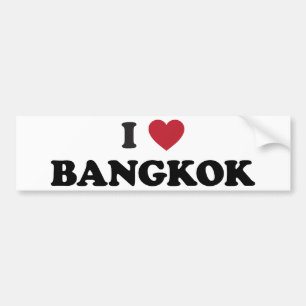 Autocollant De Voiture I coeur Bangkok Thaïlande