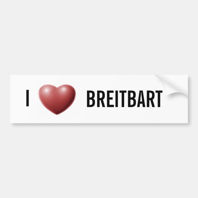 Autocollant De Voiture I coeur Breitbart (Devant)