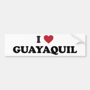 Autocollant De Voiture I coeur Guayaquil Equateur