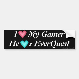 Autocollant De Voiture I coeur mon Gamer - il coeurs Everquest