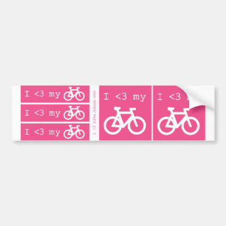 Autocollant De Voiture I (coeur) mon vélo