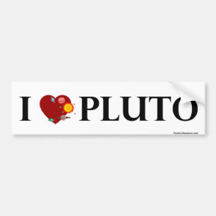 Autocollant De Voiture I (coeur) Pluton