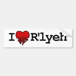 Autocollant De Voiture I coeur R'lyeh