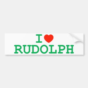 Autocollant De Voiture I coeur Rudolph