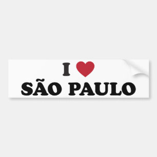 Autocollant De Voiture I coeur Sao Paulo Brésil