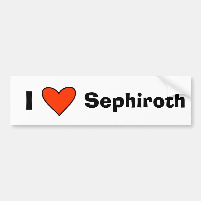 Autocollant De Voiture I coeur Sephiroth (Devant)