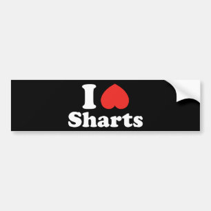 Autocollant De Voiture I coeur Sharts
