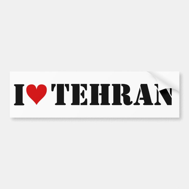 Autocollant De Voiture I [coeur] Téhéran (Devant)