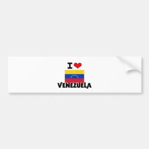 AUTOCOLLANT DE VOITURE I COEUR VENEZUELA